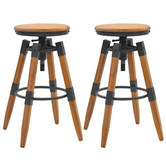 vidaXL Bar Stools 2 pcs Solid Fir Wood 1