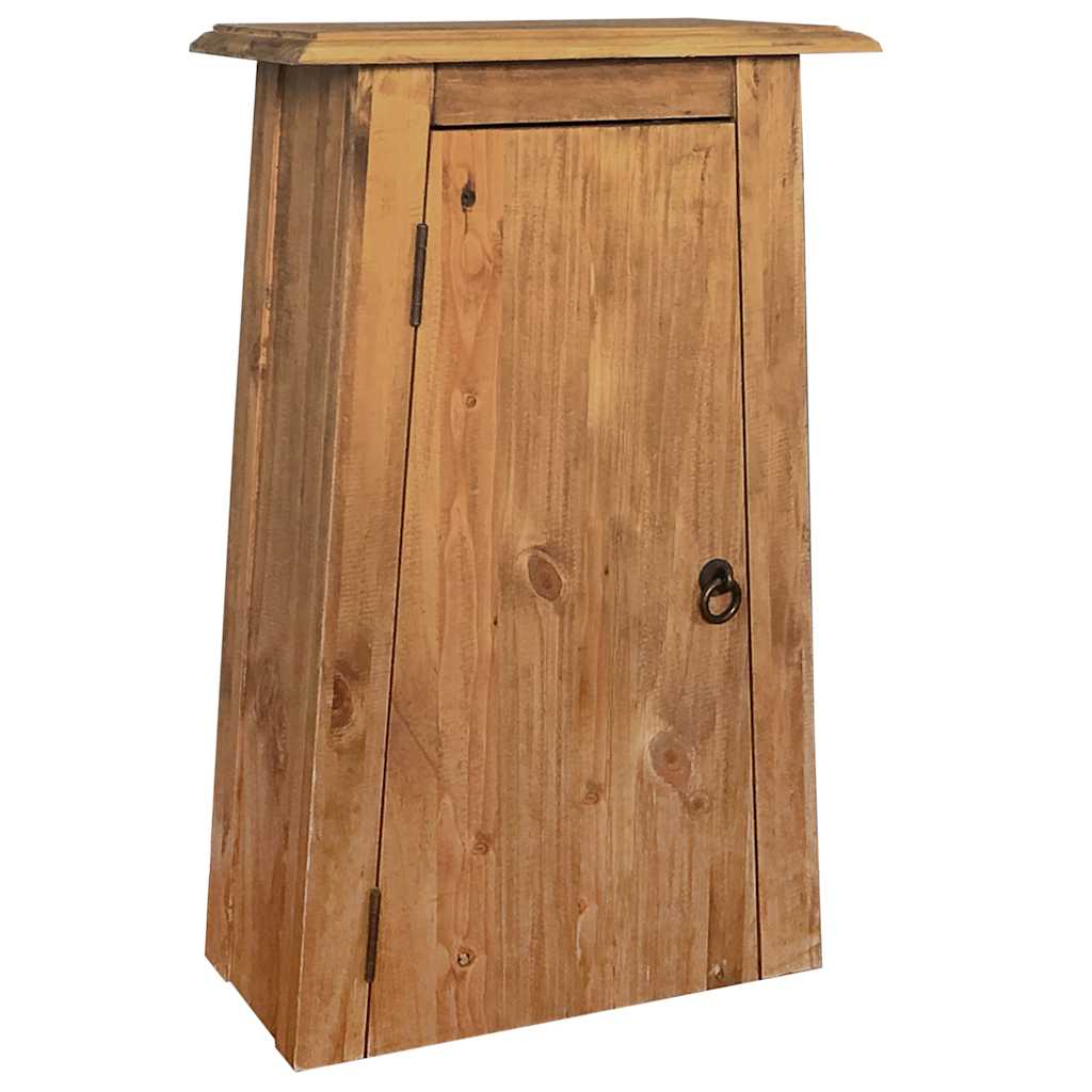 246039 vidaXL Bathroom Wall Cabinet Solid Pinewood 42x23x70 cm 2