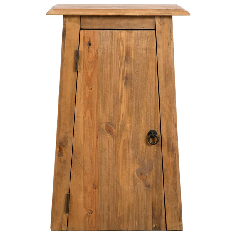 Bathroom Wall Cabinet Solid Pinewood 42x23x70 cm