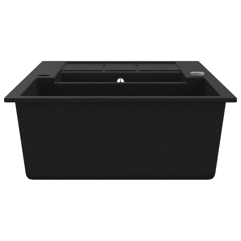 Granite Kitchen Sink Double Basin Black