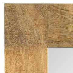 vidaXL Mirror | Natural Wood | Solid mango wood frame, Glass | 50x50 cm 3