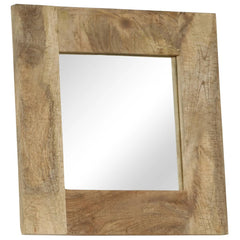 Mirror Solid Mango Wood 50 x 50 cm