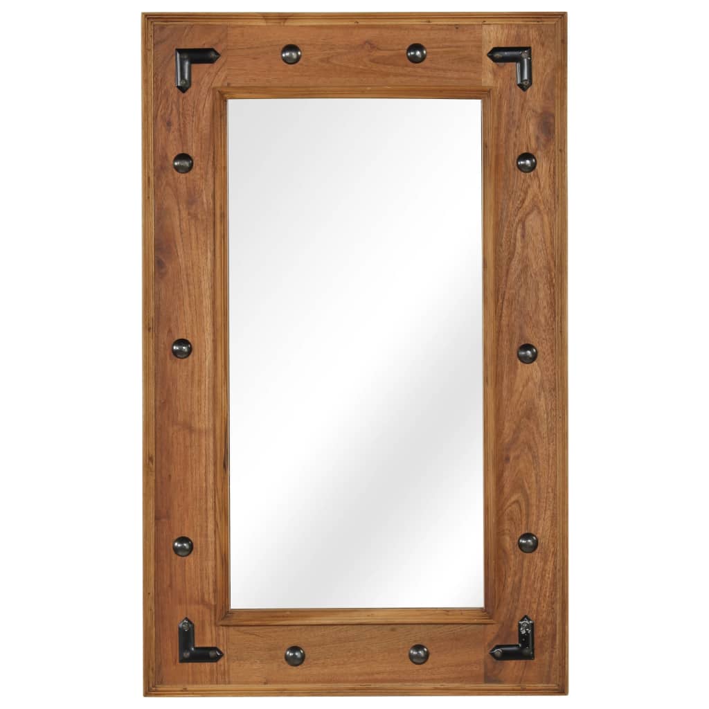 Mirror Solid Acacia Wood 50 x 80 cm