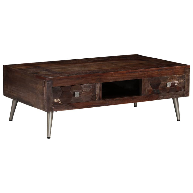 Coffee Table Solid Reclaimed Wood 100x60x35 cm