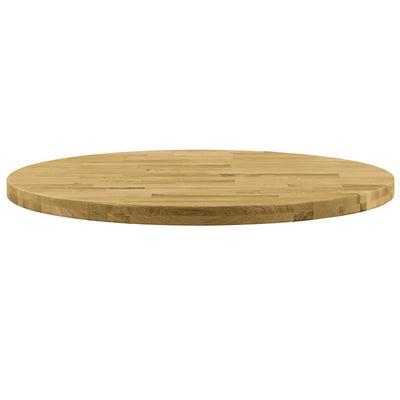 Table Top Solid Oak Wood Round 44 mm 500 mm