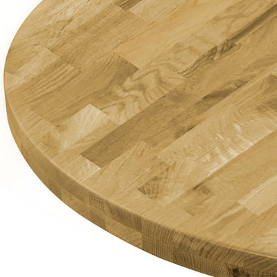 Table Top Solid Oak Wood Round 44 mm 500 mm