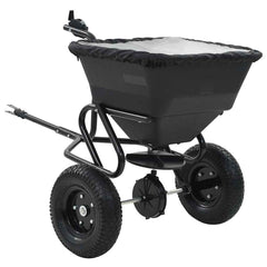 Spreader Black 82 x 46 x 75 cm PVC and Steel Tow-behind spreader-45 L