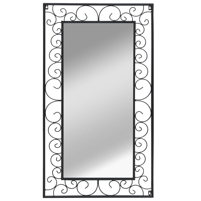 Wall Mirror Rectangular 60x110 cm Black