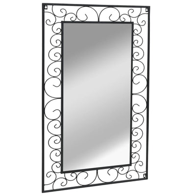 Wall Mirror Rectangular 60x110 cm Black