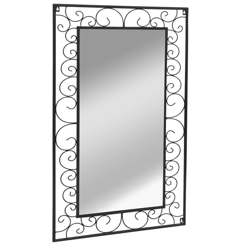 Wall Mirror Rectangular 60x110 cm Black