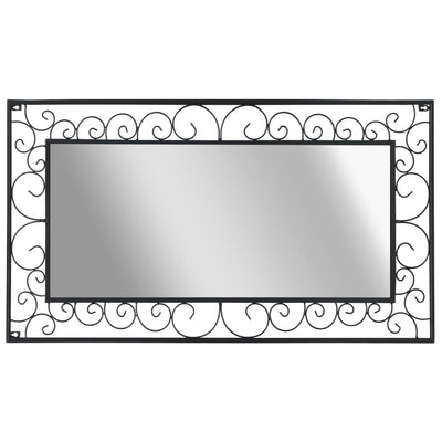 Wall Mirror Rectangular 60x110 cm Black