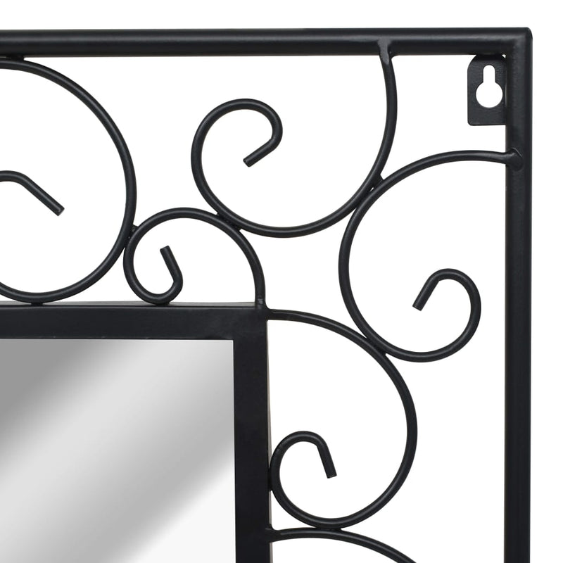 Wall Mirror Rectangular 60x110 cm Black