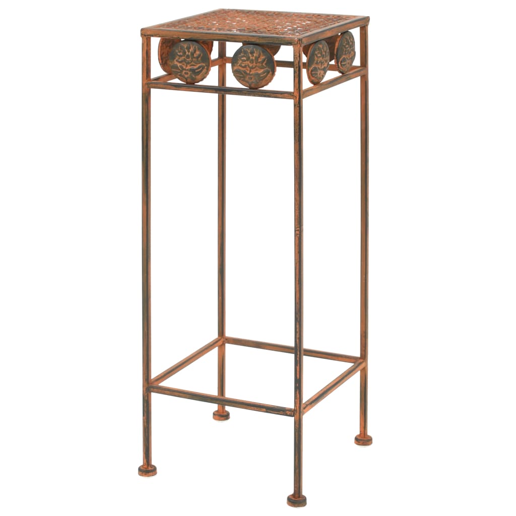 245928 vidaXL Plant Stand Set 3 Pieces Vintage Style Metal Rusty 2