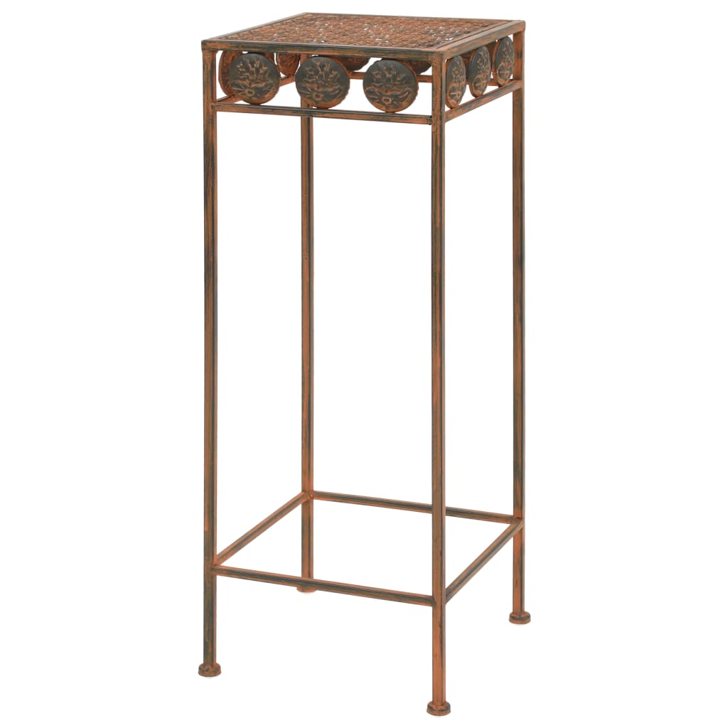 245928 vidaXL Plant Stand Set 3 Pieces Vintage Style Metal Rusty 3