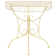 vidaXL Side Table | Gold | Metal | 72 x 36 x 74 cm | Decorative Inlays 2