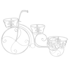 vidaXL Plant Stand | Antique white | Metal | Medium | Decorative Inlays 3