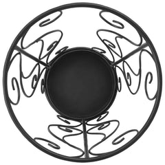 vidaXL Umbrella Stand | Black | Metal | Medium | Decorative Inlays 4