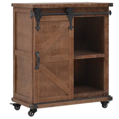 Storage Cabinet Solid Fir Wood Brown, image 5