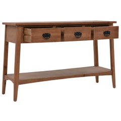 246122 vidaXL Console Table Solid Fir Wood 126x40x77,5 cm Brown 4
