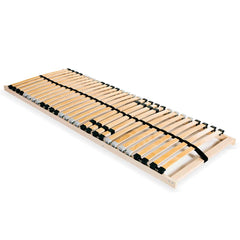 Slatted Bed Base with 28 Slats 7 Zones Length 200 cm 70 cm Fixed