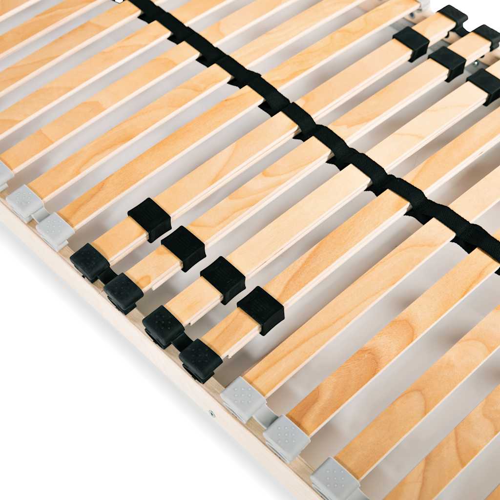 Slatted Bed Base with 28 Slats 7 Zones Length 200 cm 90 cm Fixed