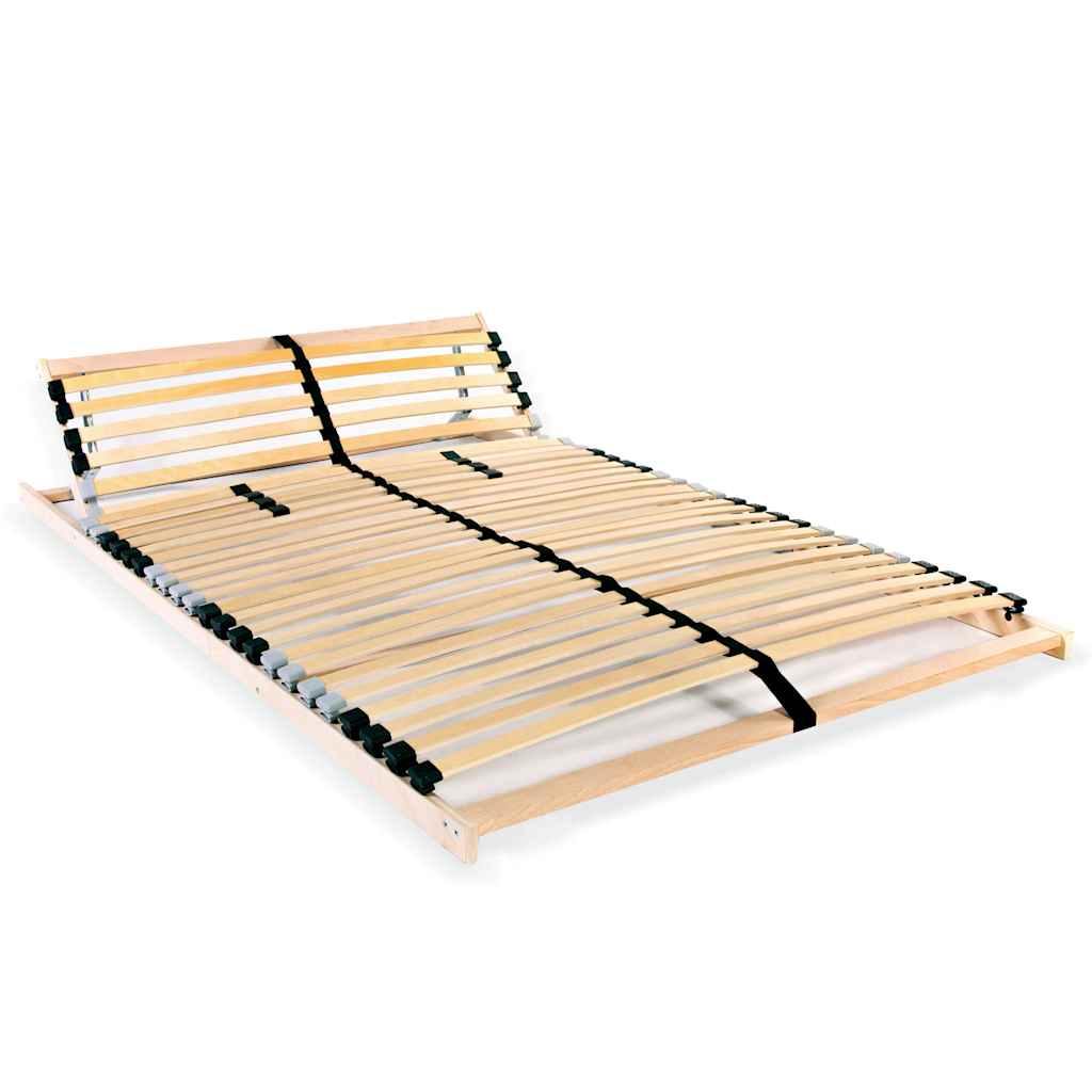Slatted Bed Base with 28 Slats 7 Zones Length 200 cm 100 cm Headrest adjust (manual)