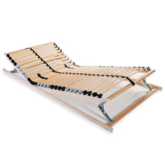 Slatted Bed Base with 28 Slats 7 Zones Length 200 cm 70 cm Headrest & footrest (manual)