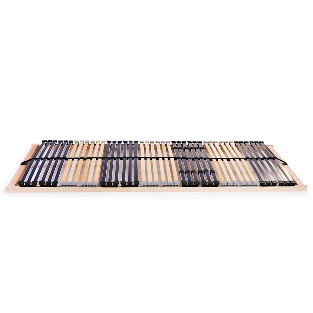 Slatted Bed Base with 42 Slats 7 Zones Length 200 cm 90 cm Fixed