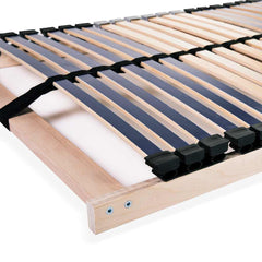 Slatted Bed Base with 42 Slats 7 Zones Length 200 cm 90 cm Fixed