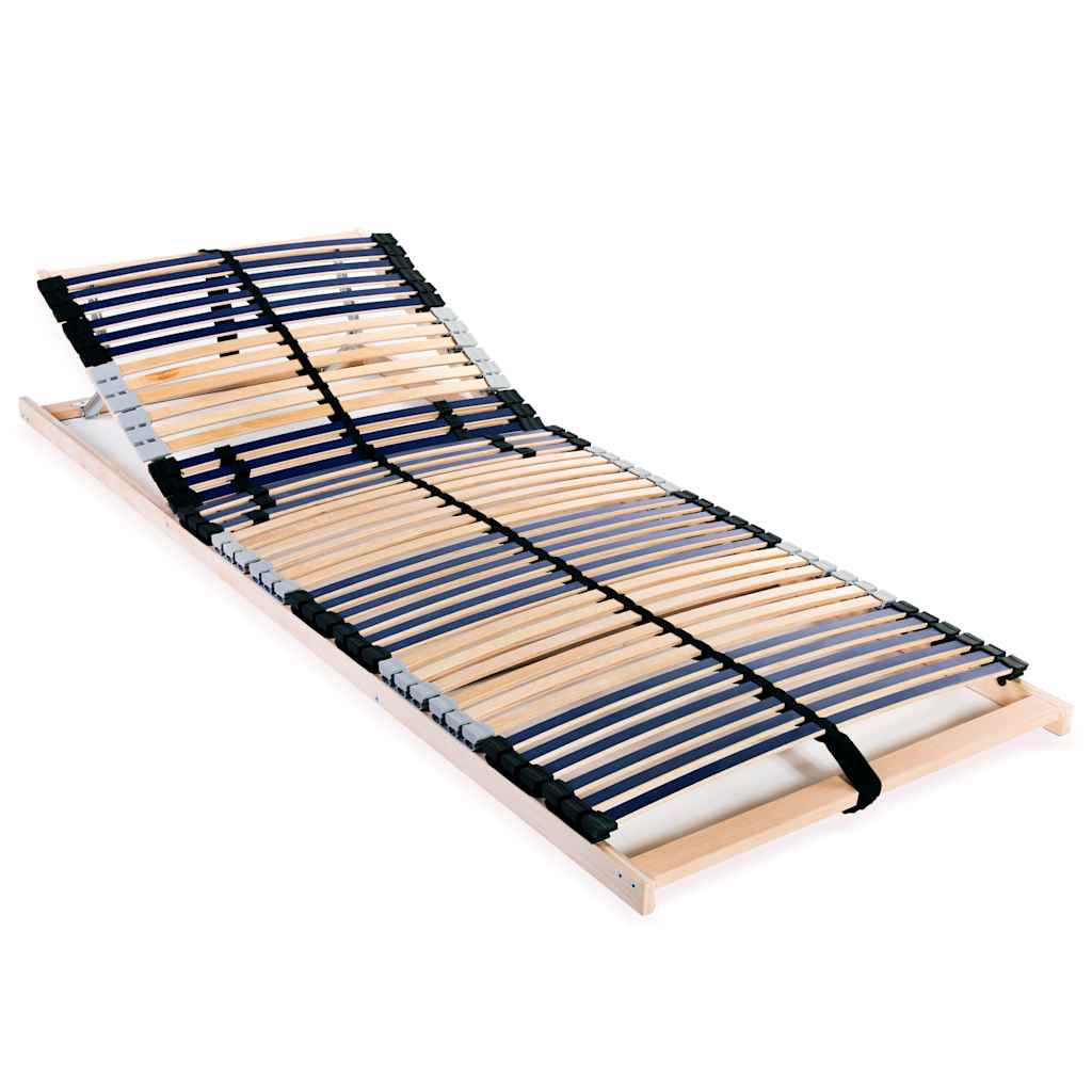 Slatted Bed Base with 42 Slats 7 Zones Length 200 cm 70 cm Headrest adjust (manual)
