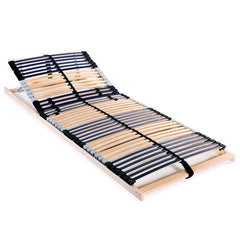 Slatted Bed Base with 42 Slats 7 Zones Length 200 cm 70 cm Headrest adjust (manual)