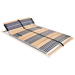 Slatted Bed Base with 42 Slats 7 Zones Length 200 cm 140 cm Headrest adjust (manual)