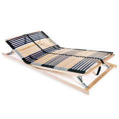 Slatted Bed Base with 42 Slats 7 Zones Length 200 cm 100 cm Headrest & footrest (manual)
