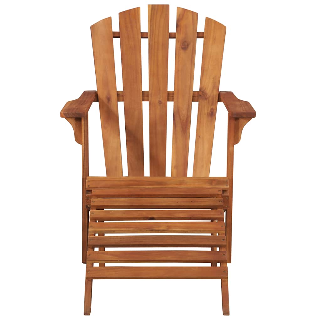 44117 vidaXL Garden Adirondack Chair with Footrest Solid Acacia Wood 2