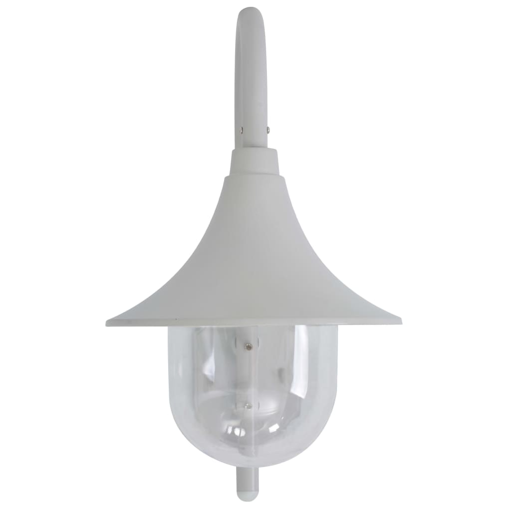 vidaXL Outdoor Wall Light | White | Aluminium and PVC | Medium 2