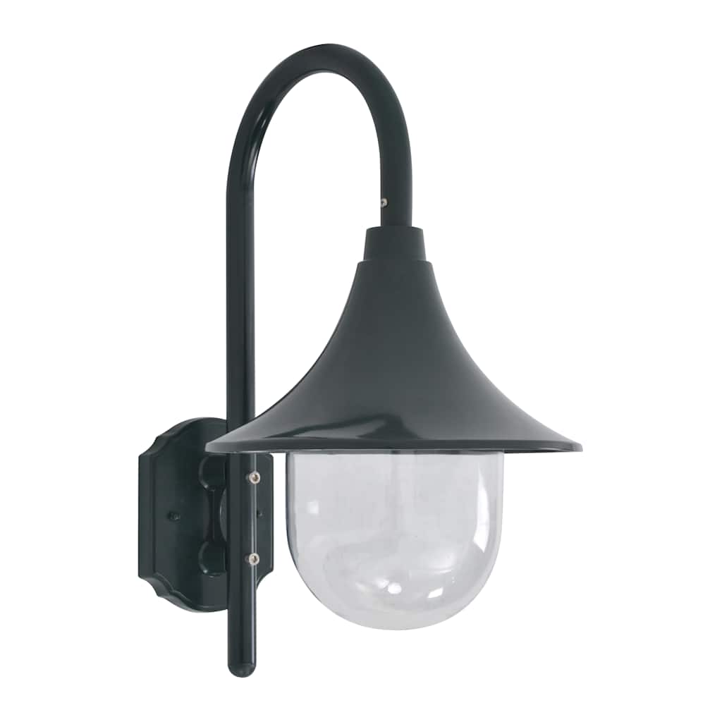 vidaXL Outdoor Wall Light | Dark Green | Aluminium | Medium | Decorative Inlays 1