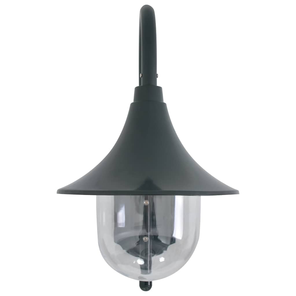 vidaXL Outdoor Wall Light | Dark Green | Aluminium | Medium | Decorative Inlays 3
