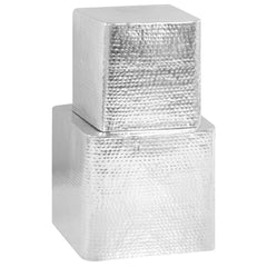 246504 vidaXL Coffee Tables 2 pcs Silver Aluminium 3
