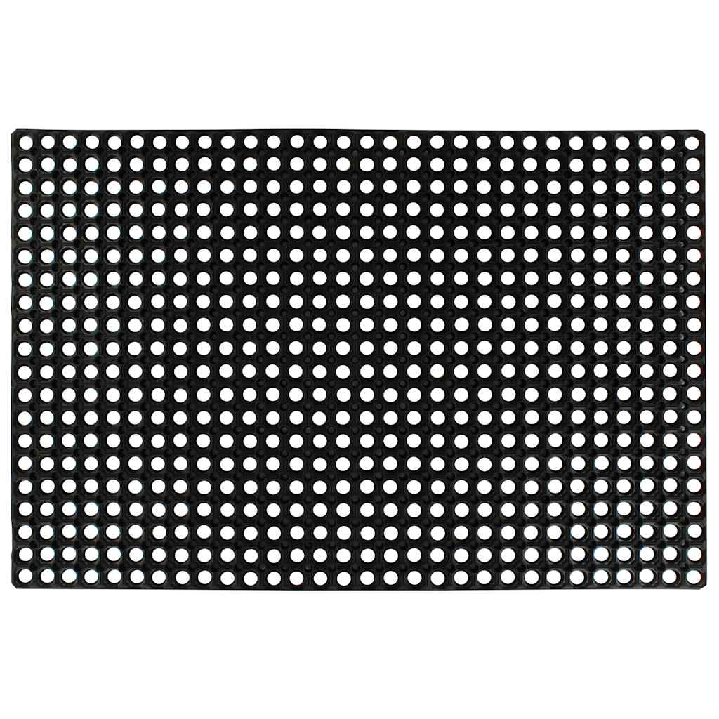 vidaXL Doormat | Black | 100% Rubber | 80x120 cm | Anti-Fatigue Mat 1