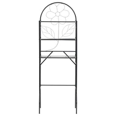 vidaXL Toilet Rack | Black | Steel | Standard | Toilet Rack | Rectangular 2