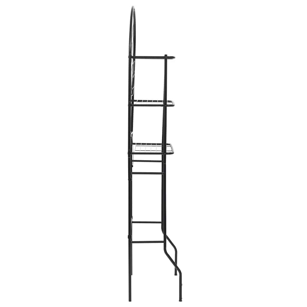 vidaXL Toilet Rack | Black | Steel | Standard | Toilet Rack | Rectangular 3
