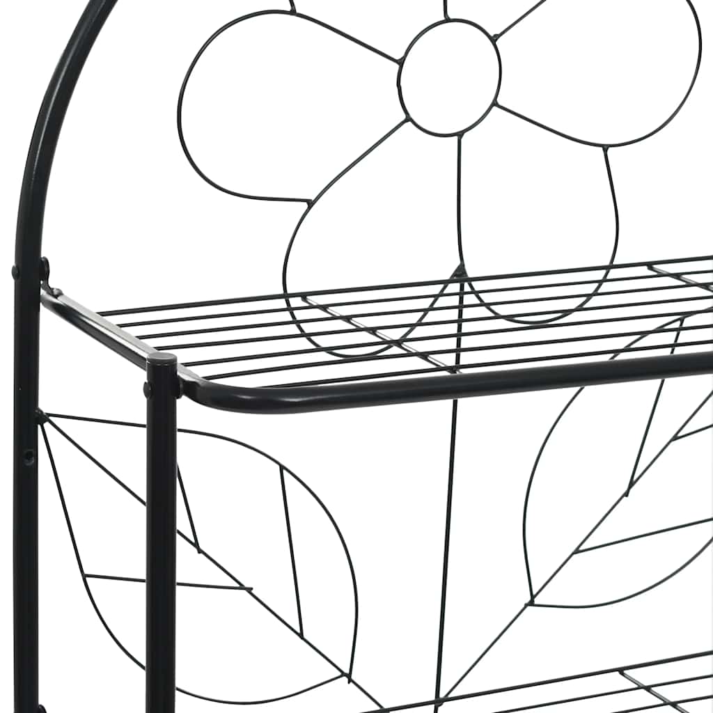 vidaXL Toilet Rack | Black | Steel | Standard | Toilet Rack | Rectangular 5