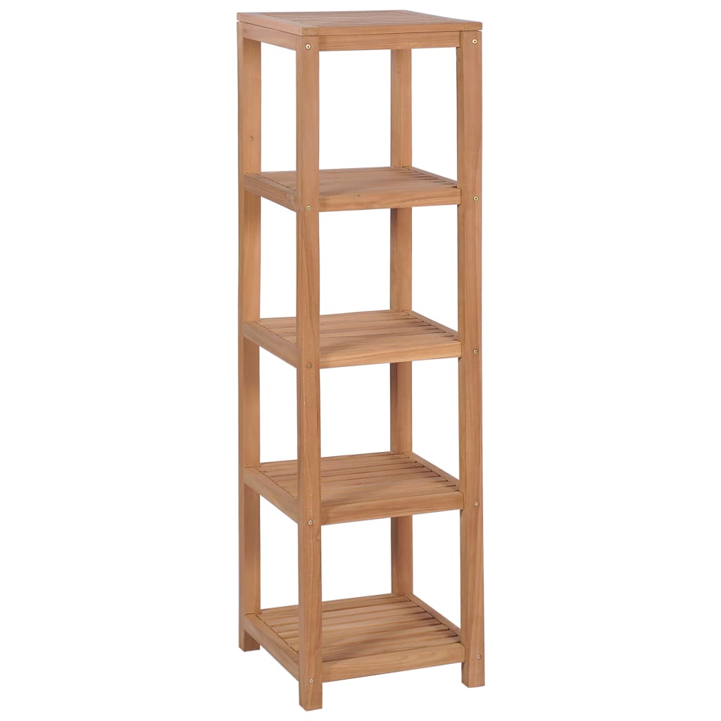 246500 vidaXL 4-Tier Bathroom Storage Rack Solid Teak 42x42x165 cm 1