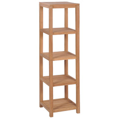 246500 vidaXL 4-Tier Bathroom Storage Rack Solid Teak 42x42x165 cm 1