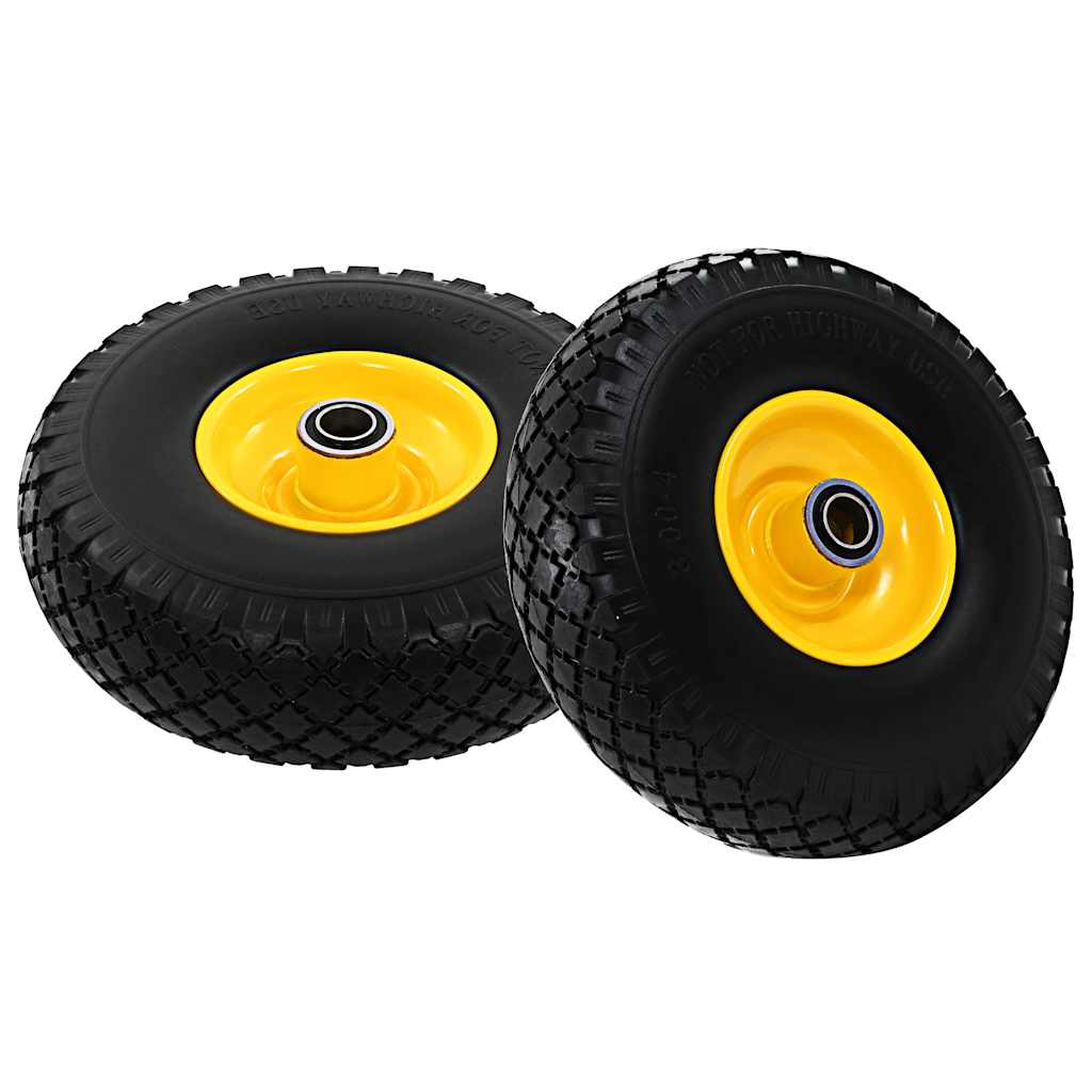 vidaXL Sack Truck Wheels 2 pcs Solid PU 3.00-4 (260x85) 2
