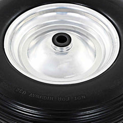 vidaXL Wheelbarrow Wheel with Axle Solid PU 4.00-8 390 mm 4