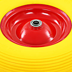 vidaXL Wheelbarrow Wheel with Axle Solid PU 4.00-8 390 mm 4