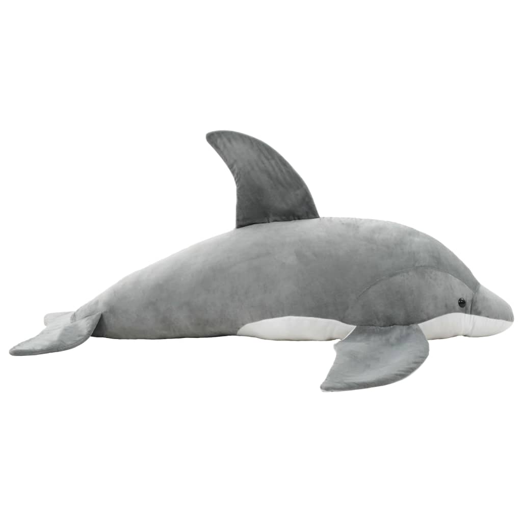 vidaXL Dolphin Cuddly Toy Plush Grey 1