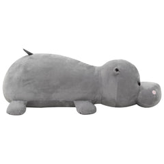 vidaXL Hippo Cuddly Toy Plush Grey 1