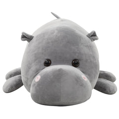 vidaXL Hippo Cuddly Toy Plush Grey 3